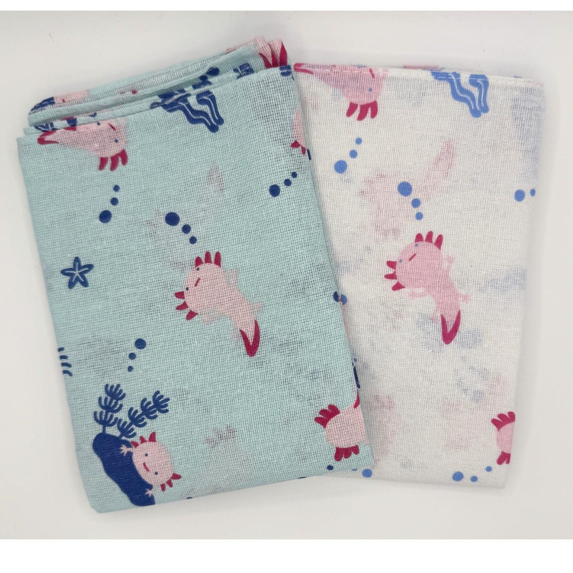 Japanese Tenugui Kawaii Axolotl Cotton Hand Towel New