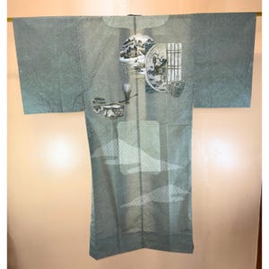 Męski Nagajuban pod kimono Matcha Art z Japonii