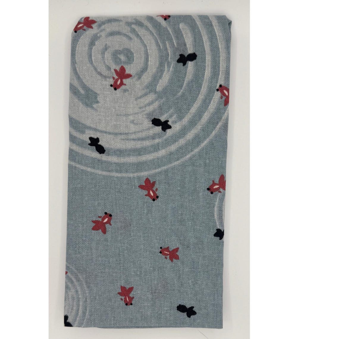 Japanese Tenugui Goldfish and Waves Cotton Hand Towel New