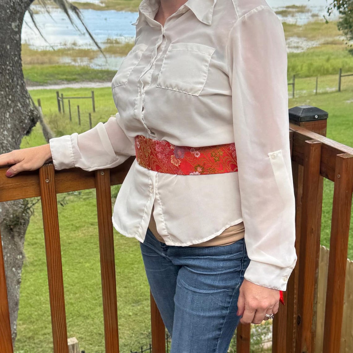 Japanese Silk Obi Belt, Nishijin Brocade Sash, Color Options, Corset, Customizable