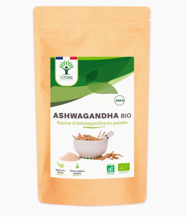 Bio-Ashwagandha-Pulver – Natürliches Superfood zum Stressabbau und zur Energiegewinnung für Ihren Körper Bild 1