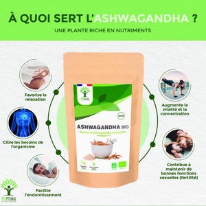 Bio-Ashwagandha-Pulver – Natürliches Superfood zum Stressabbau und zur Energiegewinnung für Ihren Körper Bild 2