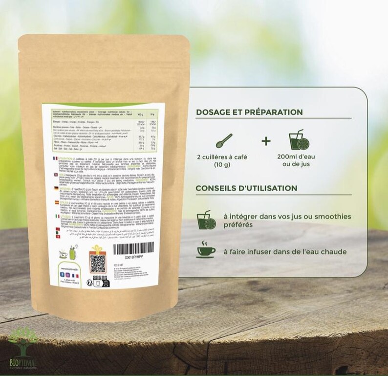 Bio-Ashwagandha-Pulver – Natürliches Superfood zum Stressabbau und zur Energiegewinnung für Ihren Körper Bild 5