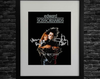 Edward Scissorhands Johnny Depp Winona Ryder Autographed Signed REPRINT 8x10 Photo