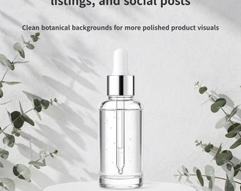Clean Botanical Backgrounds | 10 Product Scenes | 4:5 JPG for Ads & Listings