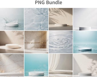 Skincare Background Bundle | 135 Beauty Backgrounds | Hydration Pure Luxury | 1x1 4x5 9x16 PNG