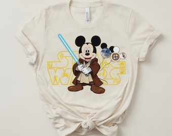 Disney Mickey Star Wars Embroidery Design File, Jedi Cartoon Mouse Embroidery Pattern, Machine Embroidery Digital Download