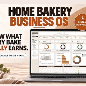 Recipe Cost Calculator, Home Bakery Business Spreadsheet Excel