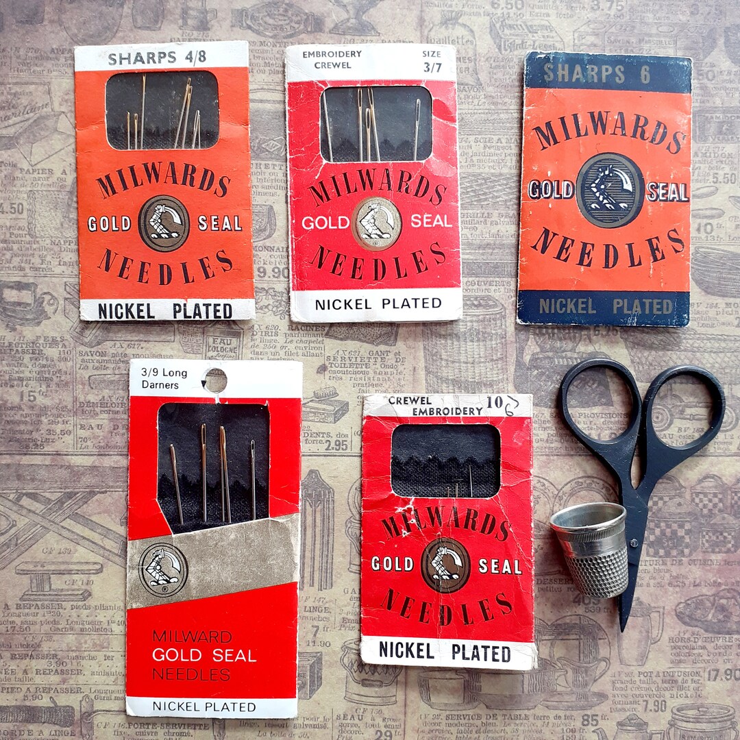 Milwards Vintage Needle Packaging English Needles Gold Seal Etsy