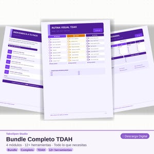 ADHD Printable Bundle | 16 Tools for Focus, Habits, Planning (Instant Download)