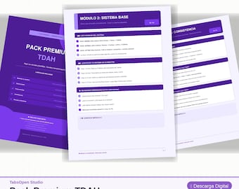 ADHD Executive Function Planner | Complete ADHD Workbook, System (Digital Download)