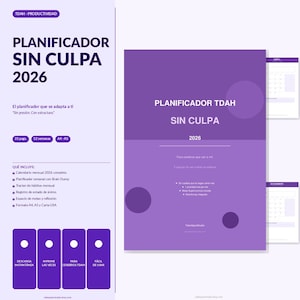 ADHD Planner 2026 | Spanish Adult Agenda, Printable Brain Dump (PDF)