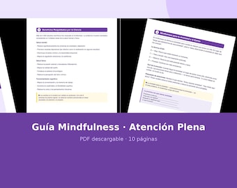 Mindfulness Guide for ADHD Brains | Spanish Meditation, Printable PDF (10 pages)