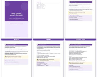 Guía Depresión Adultos PDF | Autocuidado Días Grises Español | Salud Mental Imprimible | Cerebro TDAH Depresión Herramientas Prácticas