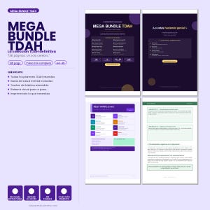 Mega Bundle TDAH Planner | 136 Page Spanish Executive Function Kit (PDF Download) image 8