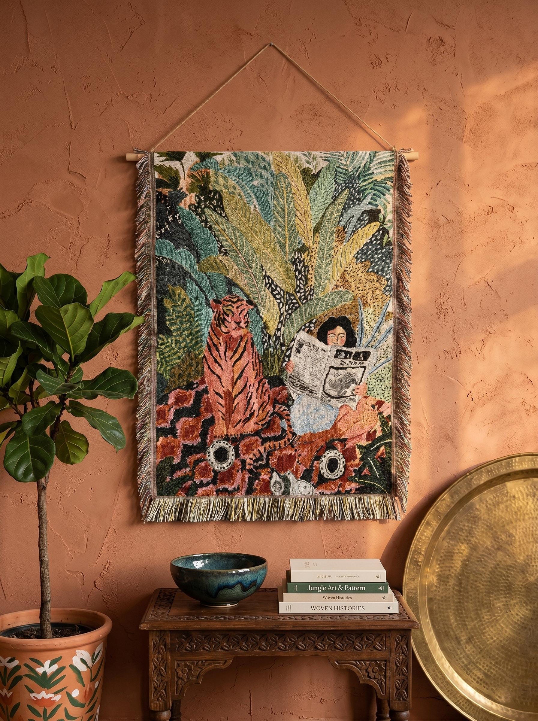 Book Wall Tapestry - Etsy