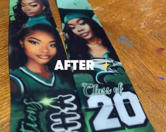 Estola de graduación personalizada / Banda personalizada de la Clase de 2026 / Estola de graduado de secundaria de 60 a 72 pulgadas