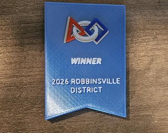 ERSTER Roboter Blauer Banner Magnet