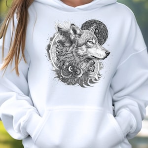 Kids 3D Animal Wolf Print Hoodie - Pullover Hooded Sweatshirt For Boys & Girls