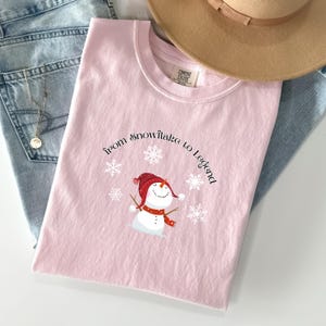 Christmas Shirt Cute Snowman T-Shirt Womens Winter Top Funny Holiday Tee Seasonal Christmas Gift