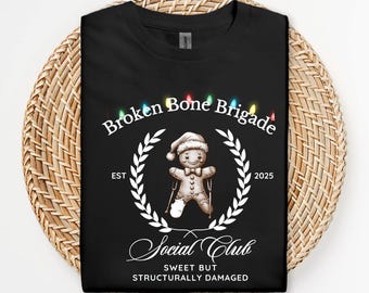 Broken Bone Christmas  T-Shirt, xmas lights, Unisex Tee - Broken Bone Brigade, Customized Shirt, Physical Therapy Shirt Injury Tee