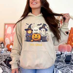 90s Ghoul Halloween Sweat Shirt 90s Retro Halloween Shirt Spooky Season Cute Halloween Design  Halloween Bucket