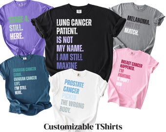 Custom Cancer Survivor TShirts Unisex Comfort Colors Cancer Fighter, Survivor Tee