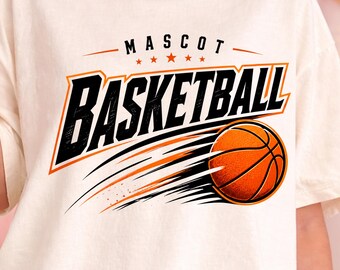 Basketball Mascot SVG, Team Shirt Design, Personalized Basketball (Digital Download)