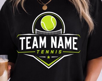 Personalized Tennis SVG PNG, Custom Team Logo Design, School Tennis Club Layered File