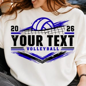 Volleyball Mascot SVG, Custom Team Name Clipart (Digital Download)