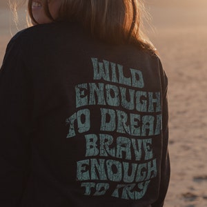 Womens 'Wild Dreamer' Sweatshirt in Black by ART DISCO image 2
