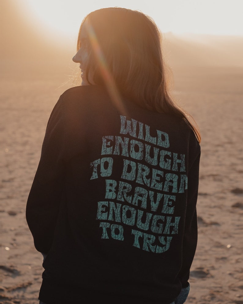 Womens 'Wild Dreamer' Sweatshirt in Black by ART DISCO image 1