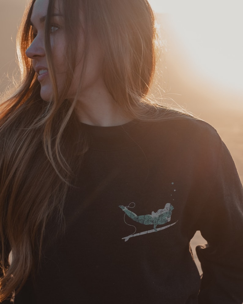 Womens 'Wild Dreamer' Sweatshirt in Black by ART DISCO image 3