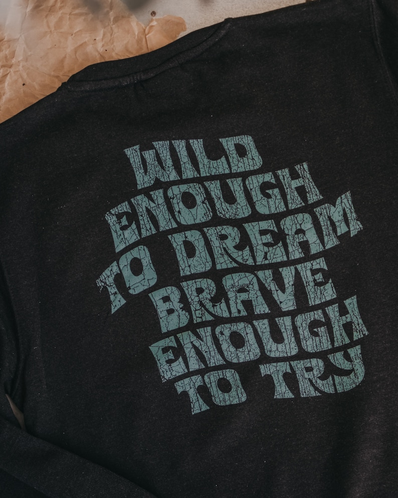 Womens 'Wild Dreamer' Sweatshirt in Black by ART DISCO image 6