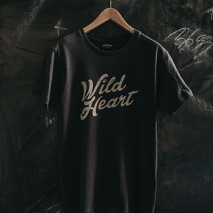 Sunfaded Black 'Wild Heart' Womens T-Shirt by Art Disco image 4