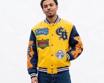 Breezy Bowl Varsity Jacket – Chris Brown Fan Apparel, Faux Leather Letterman