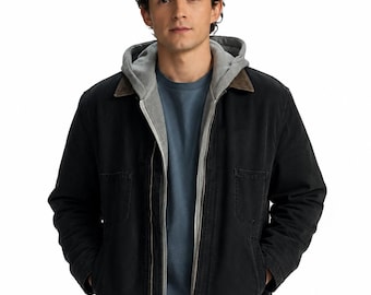 Spider-Man BND Peter Parker Inspired Black Cotton Jacket | Movie Style Hooded Casual Jacket for Men | Cosplay Outerwear