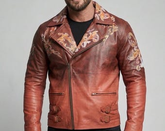 Luis Serra RE4 Remake Leather Jacket – Unisex Gaming Cosplay Costume, Baroque Detailing