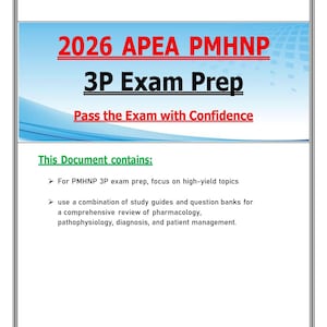 2026 APEA PMHNP 3P Exam Prep | Pass the Exam with Confidence | Updated Study Guide