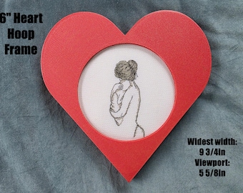 Heart shaped embroidery cross stitch hoop frame