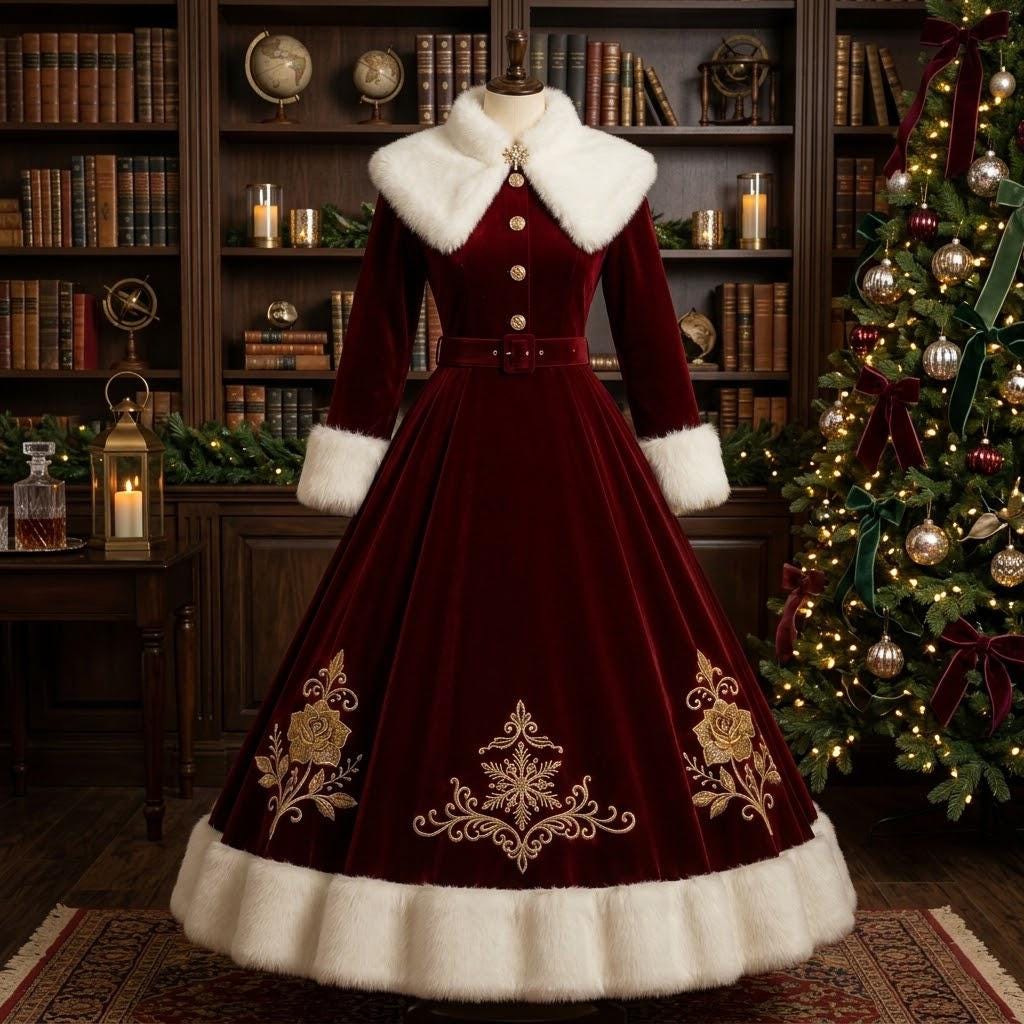 Gown With Fur - Etsy