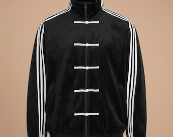Chaqueta deportiva unisex CTT original de estilo chino, hecha a mano, estilo streetwear, deportiva e informal.