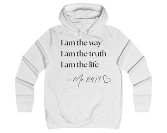 I AM 24/7 Tee – Bold Self-Identity Affirmation Girlie College Hoodie