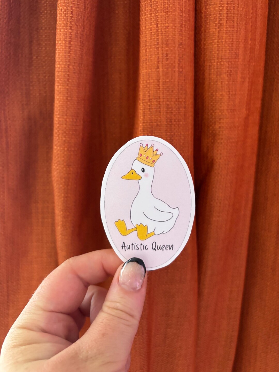 Autistic Queen Goose Sticker – Crown Goose Vinyl Sticker - Etsy