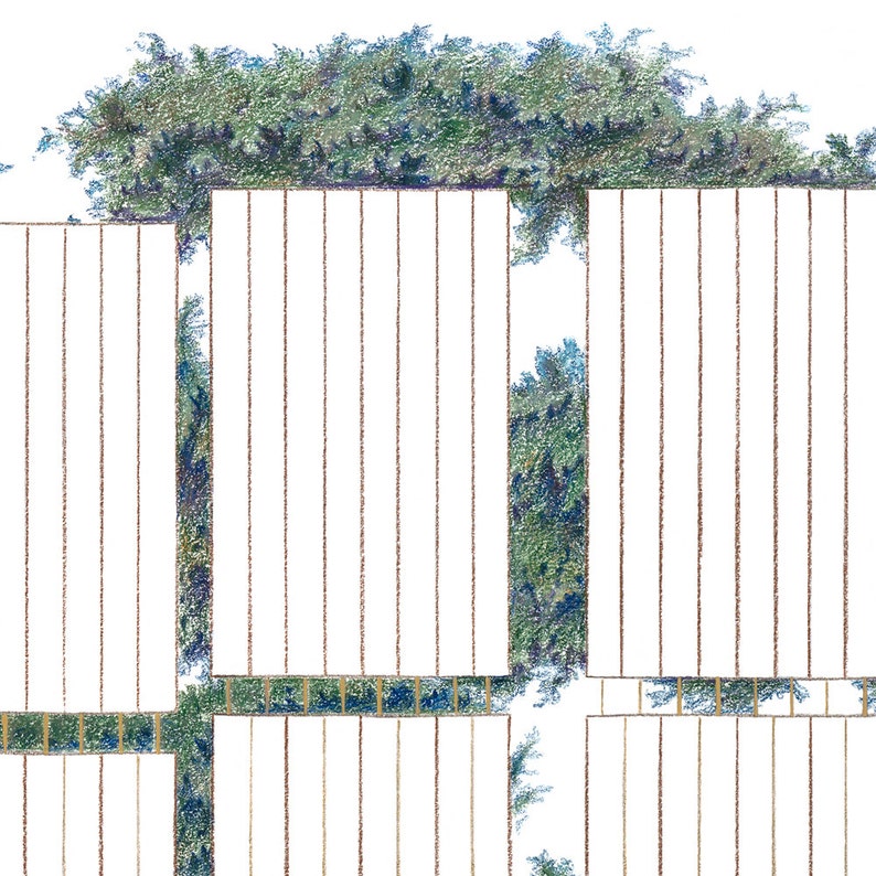Peut inclure: Une cl&ocirc;ture en bois blanche avec des lattes verticales, partiellement cach&eacute;e par un buisson vert feuillu.