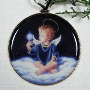 Christmas Ornament, Boy Angel, First Christmas, Angel Ornament, Christmas Decor, Blue, New Parent, New Grandparent