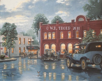 Franklin, Tennessee Square, The Town Square by Raymon Troup, 11x14 Giclee