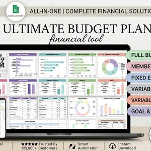 2026 Haushaltsplaner | Google Sheets, Excel Expense Tracker (Digitaler Download)