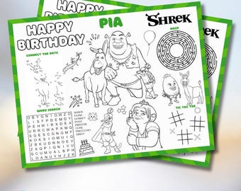 Scheda attività di Shrek / Modificabile / Personalizzabile / Stampabile / Download digitale