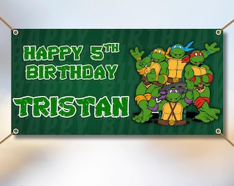 Banner delle Tartarughe Ninja / TMNT / Modificabile / Personalizzabile / Stampabile / Download Digitale